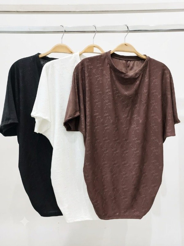 Producto - Remera con elástico en los laterales Brodery Belu (Art. 6222) - 0