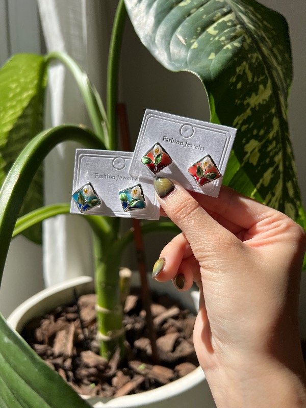Producto - Aros flor triangulo
