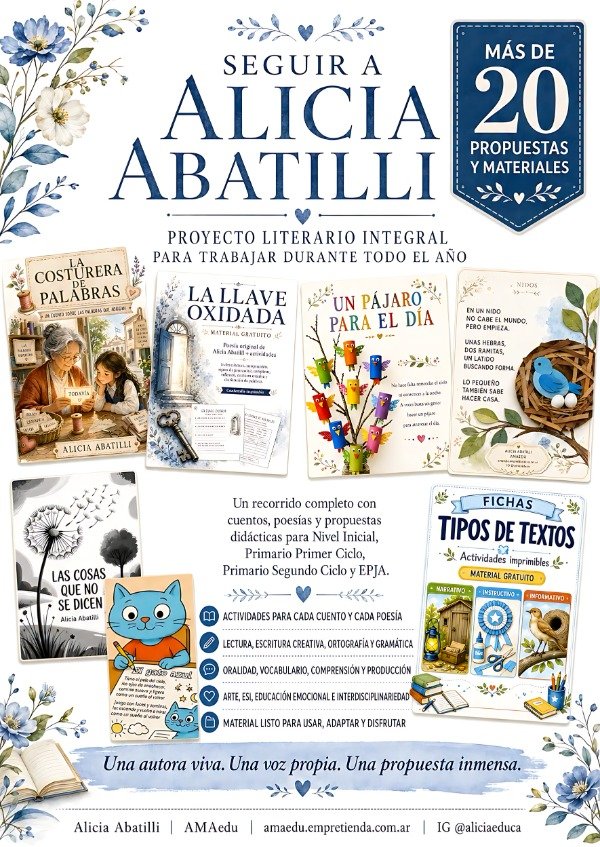 Producto - Lectura SEGUIMOS A UNA AUTORA - Alicia Abatilli (Multinivel)