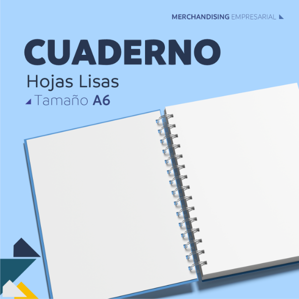 Producto - Cuaderno A6 Tapa dura Hojas Lisas