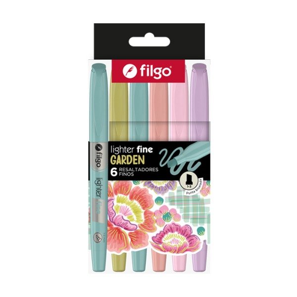 Producto - Resaltador Lighter Fine Filgo Pastel Garden x6 - 0