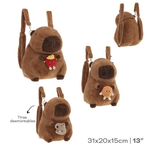 Producto - MOCHILA PELUCHE CAPIBARA TRENDY 53709