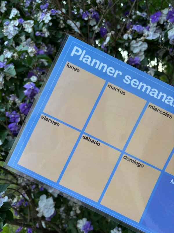 Producto - PLANNER SEMANAL PARA HELADERA (CELESTE)