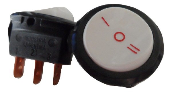 Producto - Interruptor Redondo Tecla Con Punto Medio - Alcides 2702