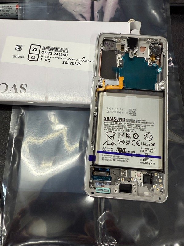 Producto - MODULO SAMSUNG S21 G991 PLATEADO-BLANCO SERVICE PACK NUEVO ORIGINAL