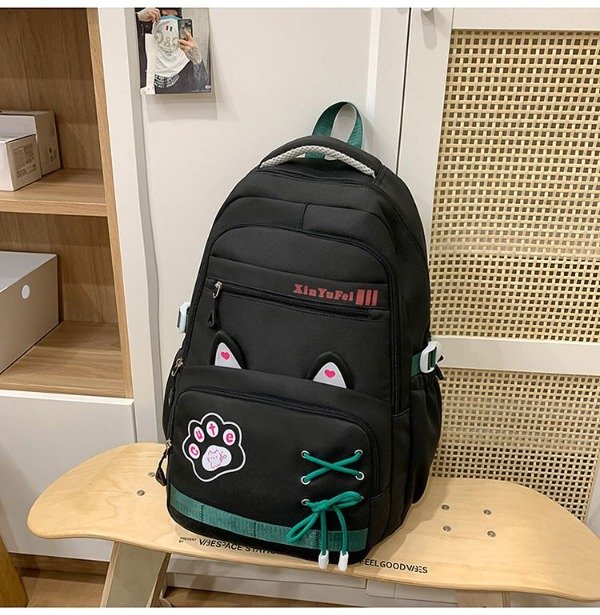 Producto - MOCHILA ESCOLAR CAT - NEGRO