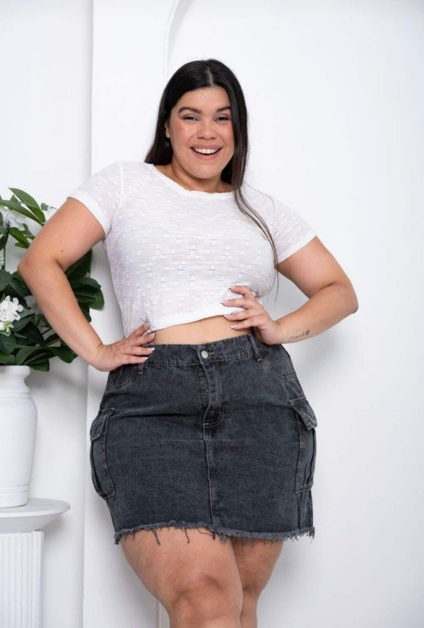 Producto - Pollera CARGO GRIS