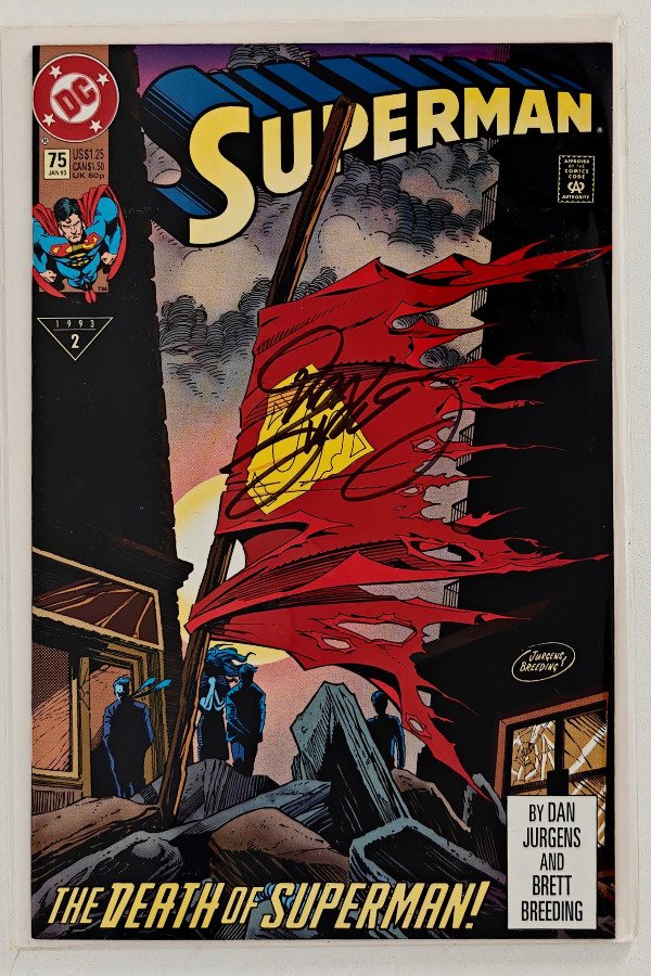 Producto - Superman #75 (1993) - Clásica muerte de Superman, firmado por Dan Jurgens