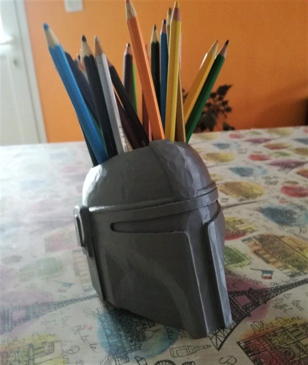 Producto - Porta Lápices Mando Mandalorian Star War Lapicero Escritorio
