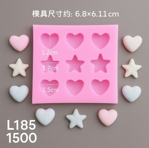 Producto - Molde Mini Corazones-Estrellas