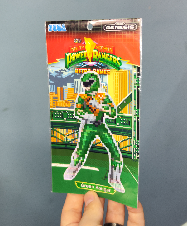 Producto - Set Sticker Holo Red vs Green 12 cm Mighty Morphin Power Rangers Retro Games - 3