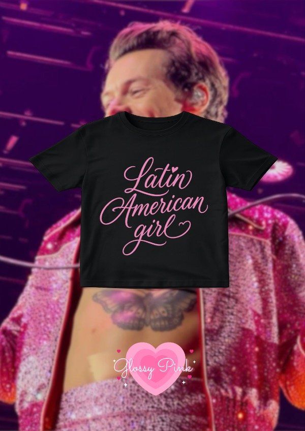 Producto - Baby Tee Latín American Girls rosa - DTF