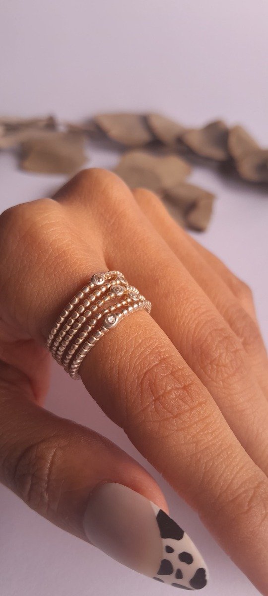 Producto - Anillo múltiple cubic circulos