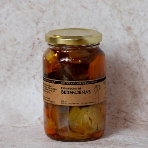 Producto - Escabeche de berenjenas con merkén - Conservas Agroecológicas
