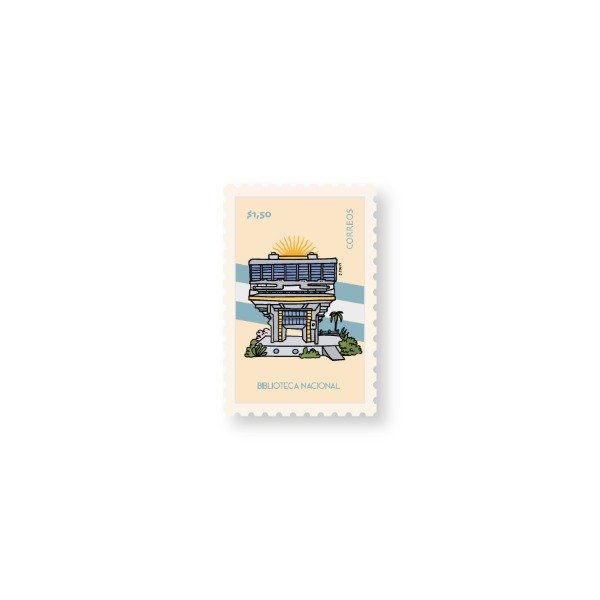 Producto - Sticker ESTAMPILLA Biblioteca