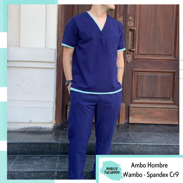 Producto - Ambo Wambo Azul Detalle Verde CR9 Spandex