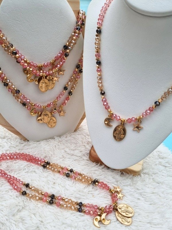 Producto - COLLAR CRISTAL SAN BENITO NIGHT ROJO VIEJO