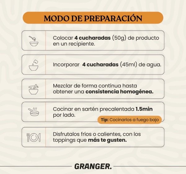 Producto - PANCAKES PROTEICOS SALADOS JAMÓN SERRANO 300 GRS GRANGER - 3