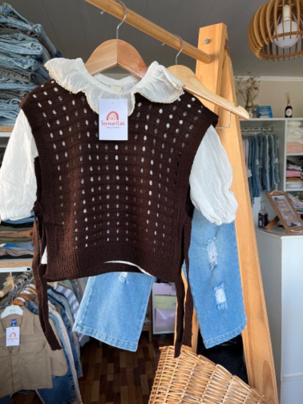 Producto - Chaleco tejido choco