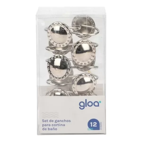Producto - SET X 12 GANCHOS DE CORTINA DE BAÑO CIRCULOS