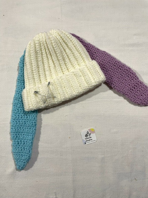 Producto - gorro bunny blanco y colores