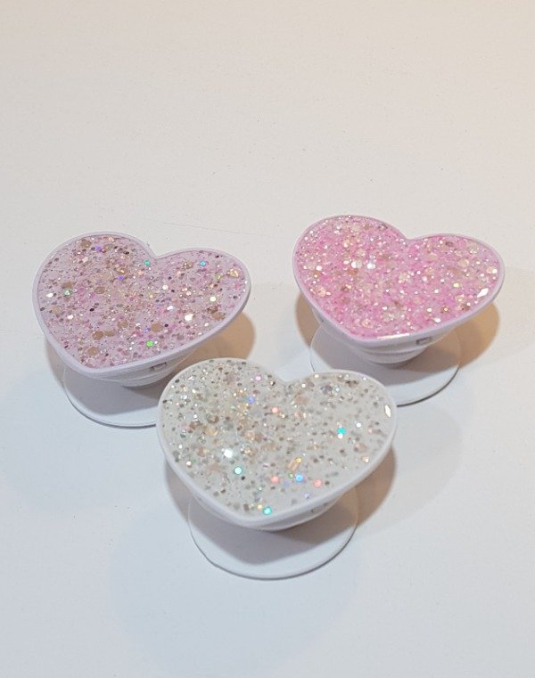 Producto - Soporte Pop Socket Brillos forma Corazón