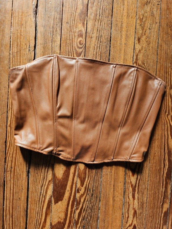 Producto - Corset Zara Cuero Sintético Marrón t.m
