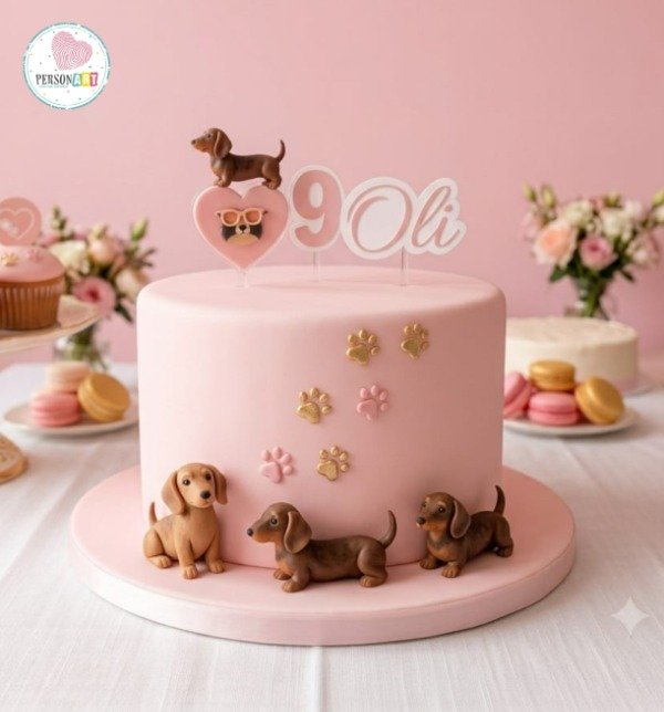Producto - TOPPER TORTA Y MUFFINS PERRO SALCHICHA - 1