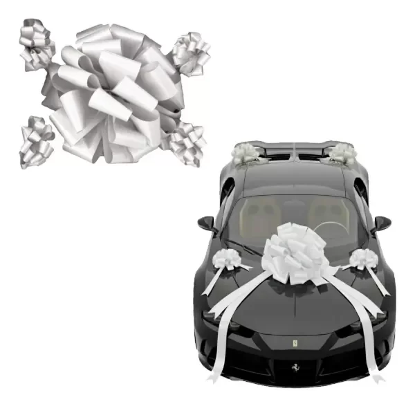 Producto - Moño para auto blanco