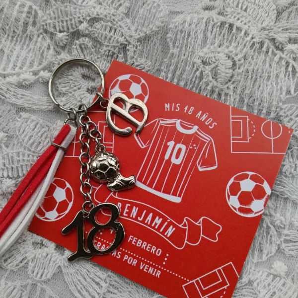 Producto - Llavero del Rojo mas tarjeta personalizada