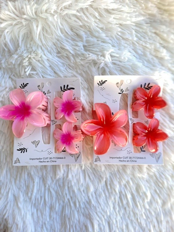 Producto - Set 3 Broches Flor Hawaiana (2 blíster)