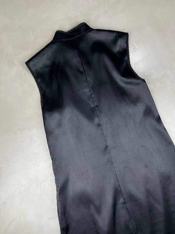 Producto - Black Satin Qipao Dress - 8