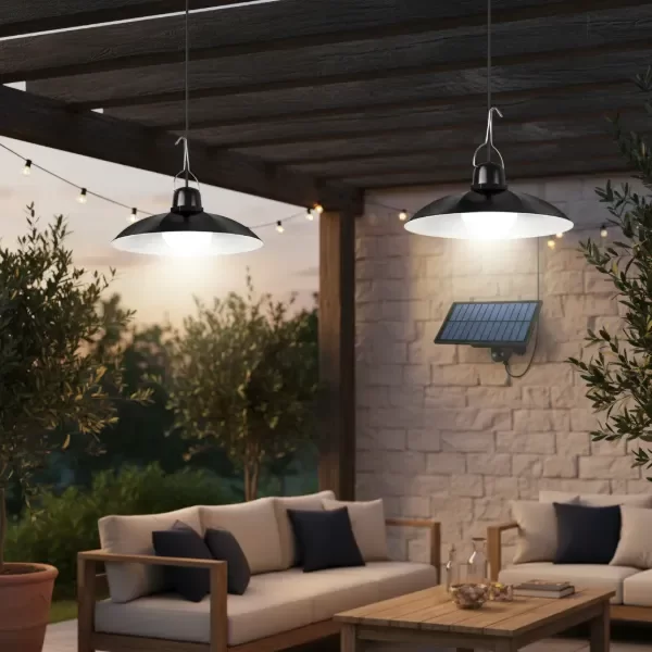 Producto - 3008B Lampara X2 Solar Luz Fria Colgante Control Remoto Exterior - 0