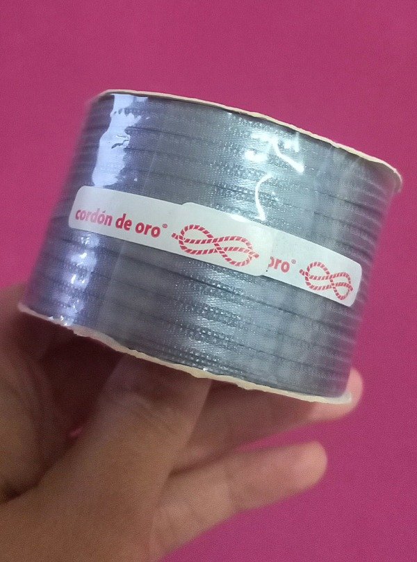 Producto - CINTA DE RASO NÚMERO 0 x ROLLO CERRADO X 100MTS COLOR GRIS
