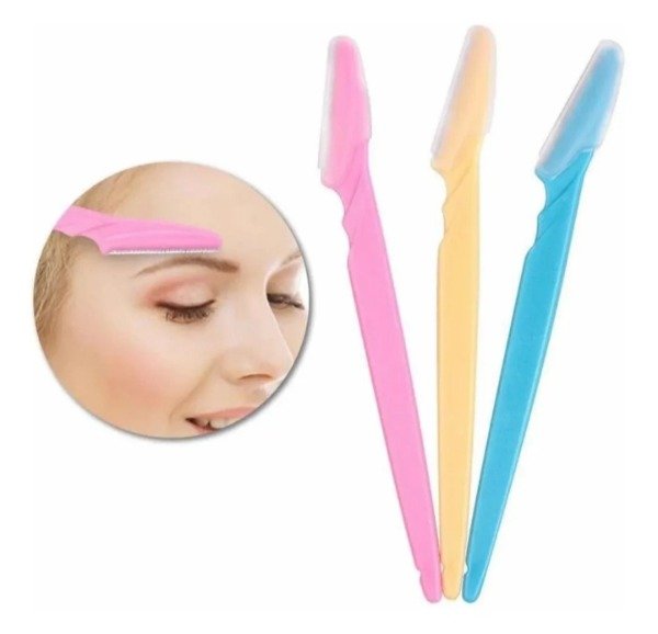 Producto - Perfilador cejas x3 Depilador navaja quita bello facial color pack