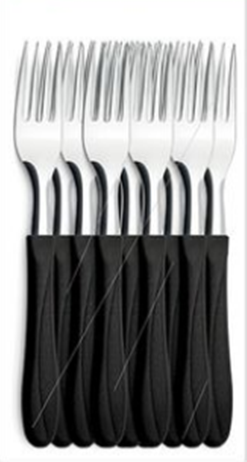 Producto - Kit de 12 Tenedores Mango Plástico Color Negro