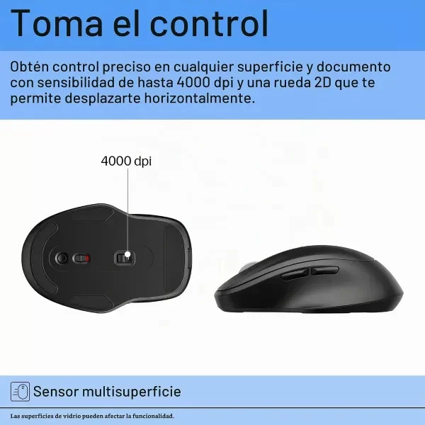 Producto - Mouse Hp 510 Inalámbrico 4000 Dpi Confort Carga Ultra Rapida - 1