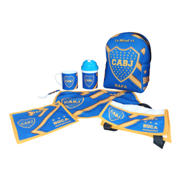 Producto - Set De Jardín y Mochila Boca Juniors Personalizado con Nombre
