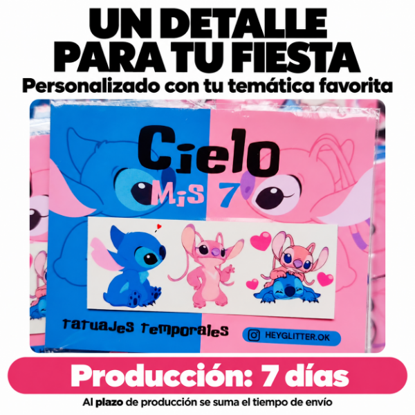Producto - Souvenirs Personalizados con 3 Tatuajes Temporales - 3