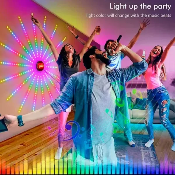 Producto - Tira luces LED fuego artificial RGB a control remoto - 3