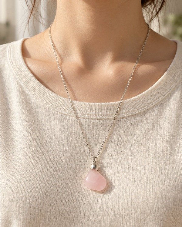 Producto - Colgante de cuarzo rosa - 2