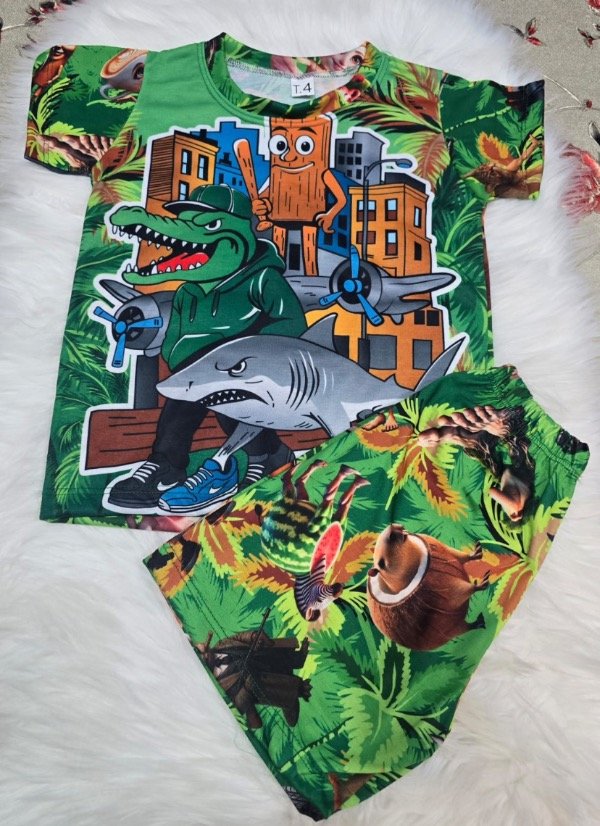 Producto - Pijamas de niños Brain Rot Verde