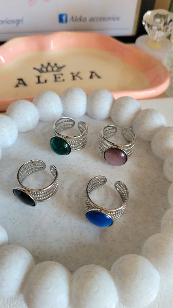 Producto - Anillo regulable redondo de acero quirúrgico - 3