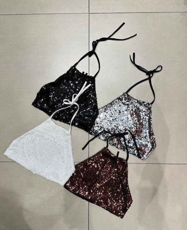 Producto - TOP TRIANGULO LENTEJUELA