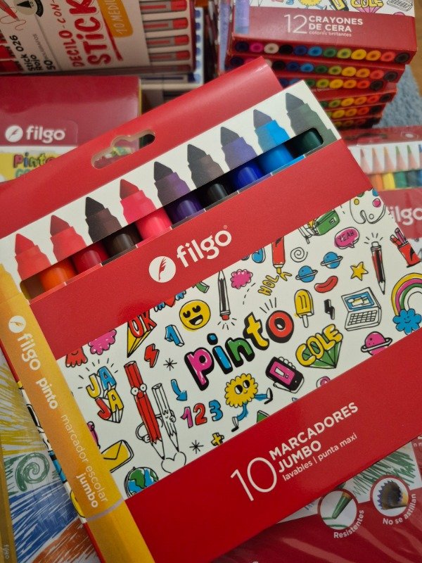 Producto - Marcadores jumbo x 10 Pinto Filgo Lavables