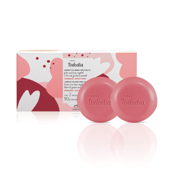 Producto - Jabones Frambuesa y Pimienta Roja - 2 unidades de 90 g c/u - Tododia