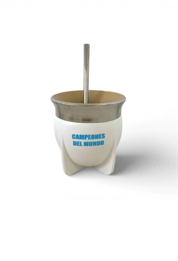 Producto - MATE TRADICIONAL AFA BOCA ABIERTA BLANCO - 2