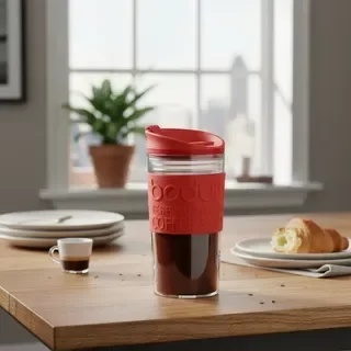 Producto - Vaso Jarro Termico Bodum Travel Mug Doble Pared 350 Ml Rojo