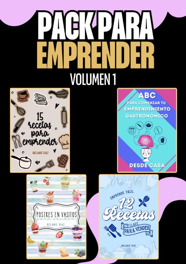 Producto - PACK EMPRENDEDOR Vol.1 / x4 RECETARIOS DIGITALES