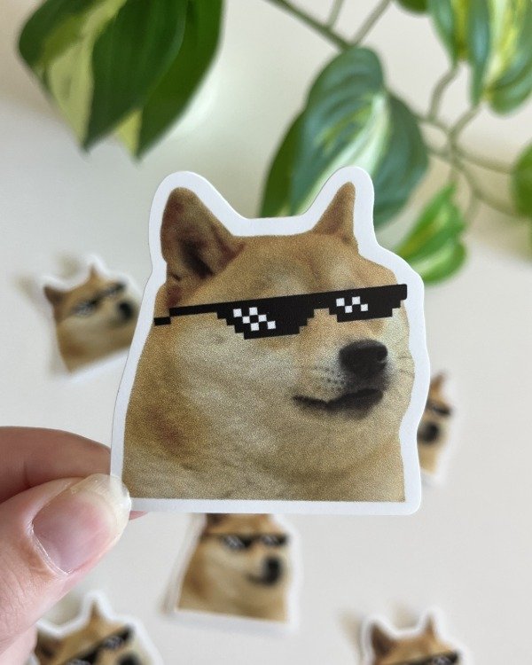 Producto - Sticker Blanco UV - Perro Meme